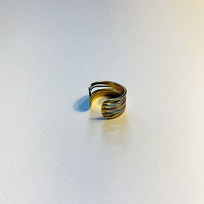 Bague en acier inoxydable, design moderne & chic – Image 2
