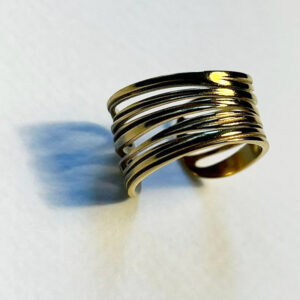Bague en acier inoxydable, design moderne & chic