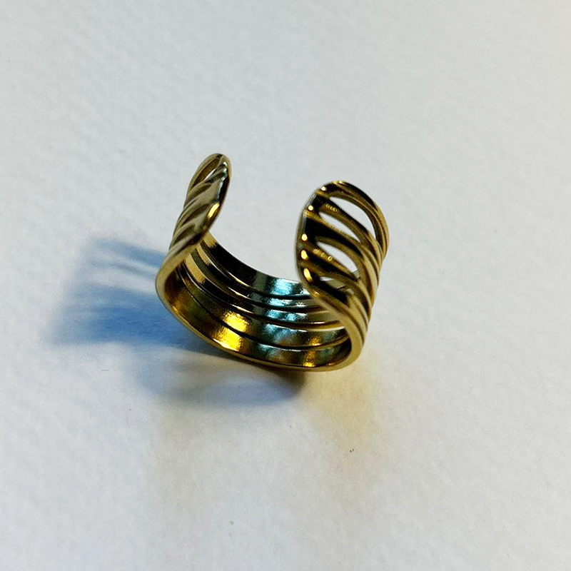 Bague en acier inoxydable, design moderne & chic – Image 4
