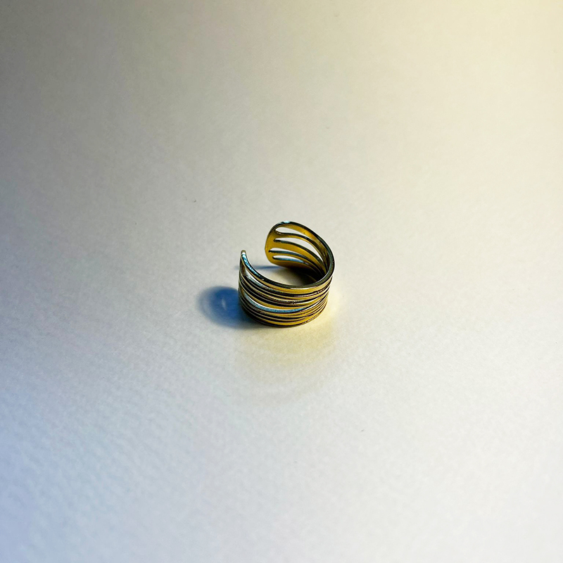 Bague en acier inoxydable, design moderne & chic – Image 5