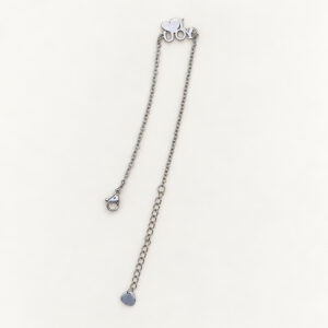 Bracelet acier inoxydable argenté – “I ❤️ YOU”