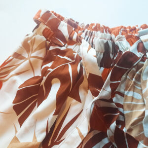Pantalon large imprimé tropical