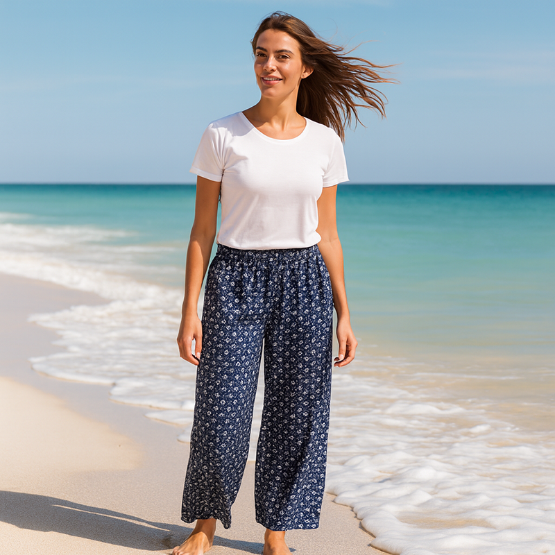 Pantalon ample imprimé fleuri – Image 2
